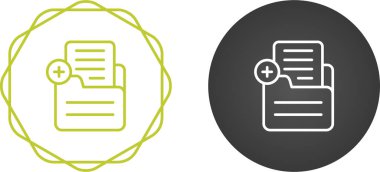 Belge simgeleri ve vektör illüstrasyonuna sahip dizin