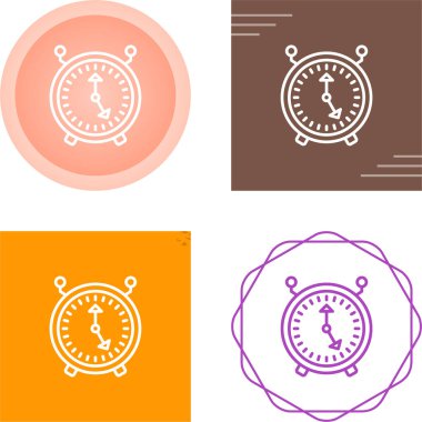 Alarm Saat simgeleri soyut arkaplanda izole edildi   