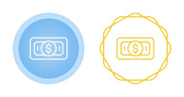 Para, Cash Web Simgesi Vektör İllüstrasyonu