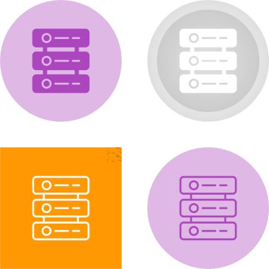 Veritabanı. Web simgeleri basit resimleme 