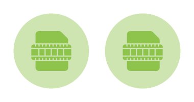 Beyaz arkaplanda video dosya simgeleri kümesi