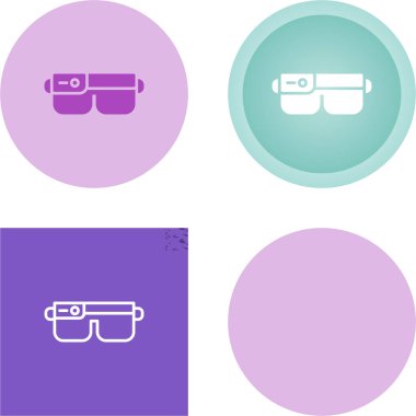 vr gözlük web simgesi vektör illüstrasyonu