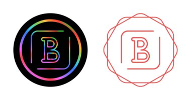 ilk logo b harfi tasarım şablonu, vektör illüstrasyonu 
