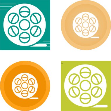 Film roll simgesi vektör illüstrasyonunu ayarla 