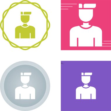 Erkek avatar simgeleri seti, vektör illüstrasyonu
