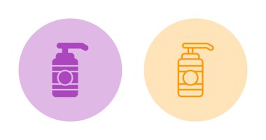 Losyon şişesi simgeleri ayarlandı, basit vektör illüstrasyonu