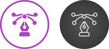 Beyaz arkaplanda izole edilmiş Algoritma Simgesi Tasarımı 