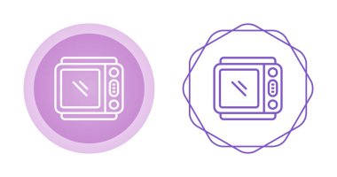 mikrodalga ağ simgeleri basit illüstrasyon ayarladı