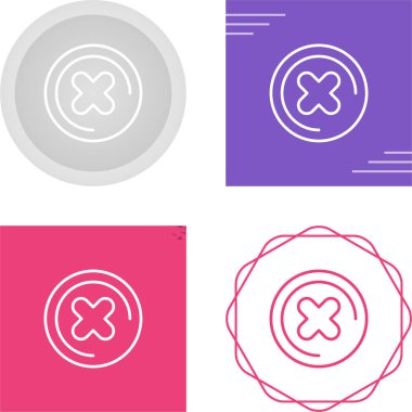 Beyaz arkaplanda izole edilmiş çapraz simgeler, vektör illüstrasyonu    