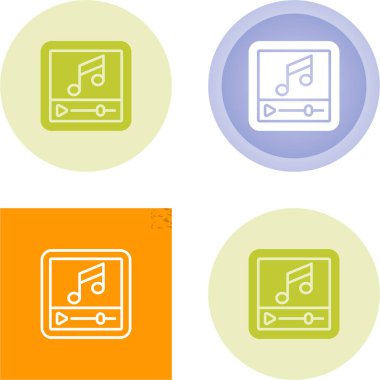 Müzik Oynatıcı Web simgesi vektör illüstrasyonu