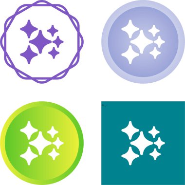 Beyaz Arkaplanda Yıldız Simgeleri Ayarlandı