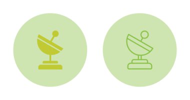 Uydu anten simgeleri ayarlandı, vektör illüstrasyonu 