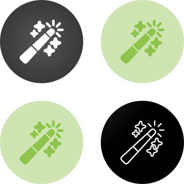 Sihirli Değnekler web simgeleri vektör çizimi 