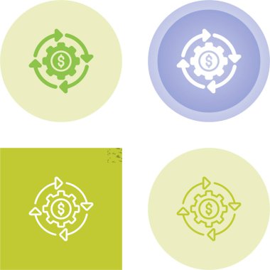 Maliyet optimizasyon simgeleri ayarlandı, vektör illüstrasyonu