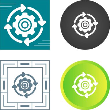 Devamlı Bütünleşme simgelerinin basit satır sanatı ayarlandı 