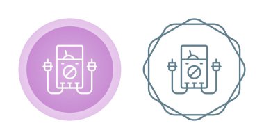 voltmetre simgeleri ayarlandı, vektör illüstrasyonu basit tasarım