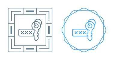 Security password icon in trendy flat style design. Vector graphic illustration. Suitable for website design, logo, app, and ui