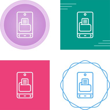 Akıllı telefon web simgesi vektör illüstrasyonundaki dosya
