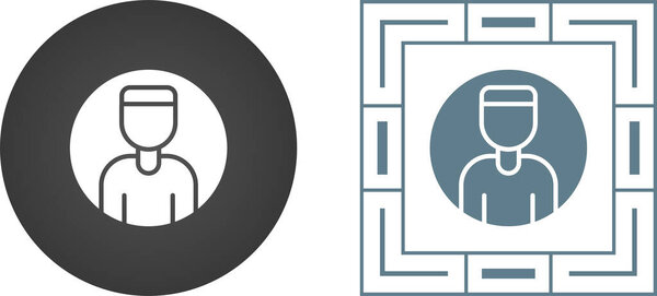 набор мужских значков аватаров на белом фоне