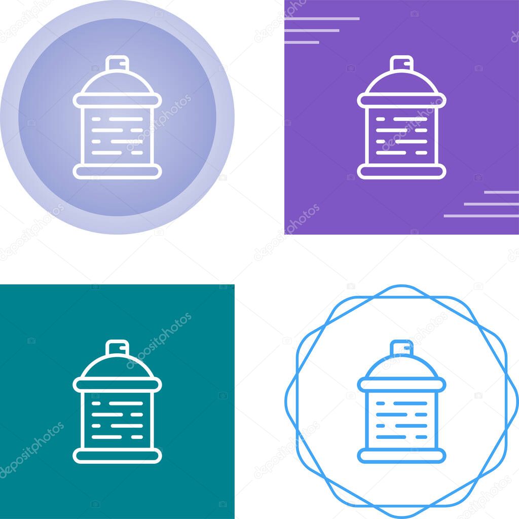 Spray can silhouette black icon. Vector illustration of spray can symbol isolated on white background