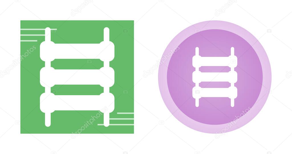 Set of track rails icons isolated on white background, vector illustration