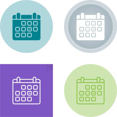 Takvim Icons set, vektör çizim