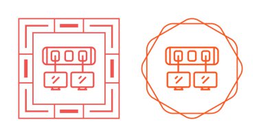 beyaz arkaplandaki bilgisayar monitörleri ve sunucular, vektör illüstrasyonu 