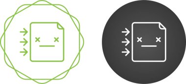 yüzlü belge, vektör illüstrasyonu basit tasarım