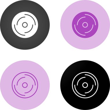 cd disk web simgesi vektör çizimi