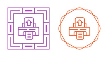 yazıcı vektörü simgeleri basit illüstrasyon