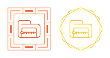 dosya fermuarı web simgesi vektör illüstrasyonu