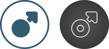 Beyaz arkaplanda ok simgeleri olan daireler, vektör yanılsaması 