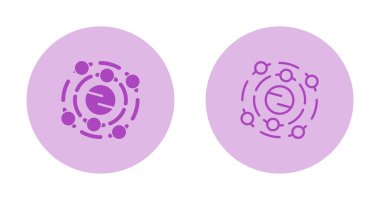 Güneş sistemi simgeleri ayarlandı, vektör illüstrasyonu