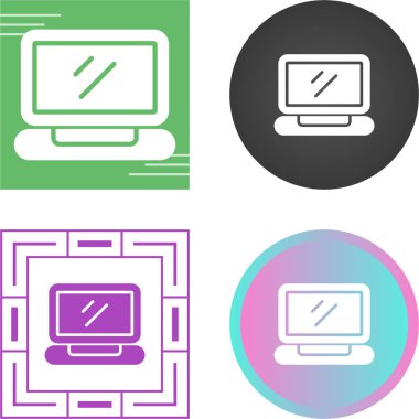 dizüstü bilgisayar simgeleri, web basit illüstrasyon