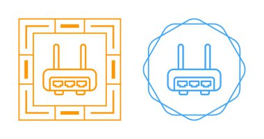 Wi-Fi yönlendiricileri simgeleri web basit illüstrasyon