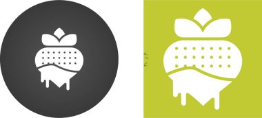 Çikolata Web ikonu vektör illüstrasyonlu çilek