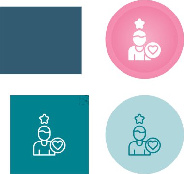 Vektör İllüstrasyonu. Sevilen Kullanıcı Simgeleri Ayarları