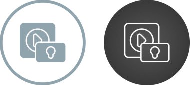 Video oynatıcıları beyaz arkaplanda simgeleri kilitledi, vektör yanılsaması  