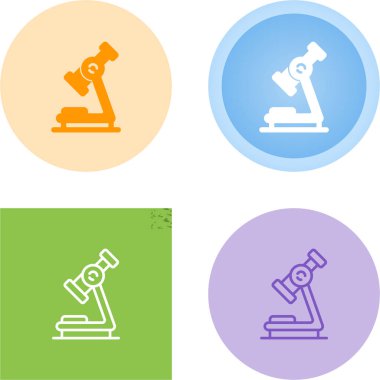 Modern mikroskop simgesinin vektör çizimi 