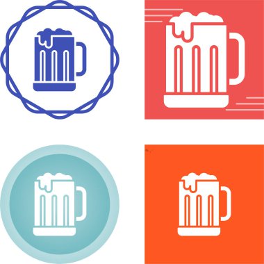 bira kupası simgeleri, vektör illüstrasyonu basit tasarım