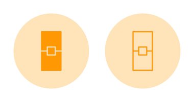 Dikdörtgen düz simgeler ayarlandı, vektör illüstrasyonu