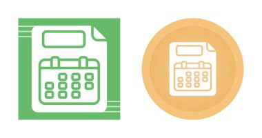 Takvim Icons set, vektör çizim