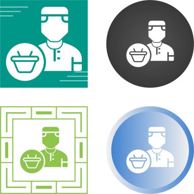 İnsan avatarları simgeleri seti, vektör illüstrasyonu basit tasarım