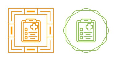 Beyaz arkaplandaki panolarda tıbbi belgelerin vektör kümesi  