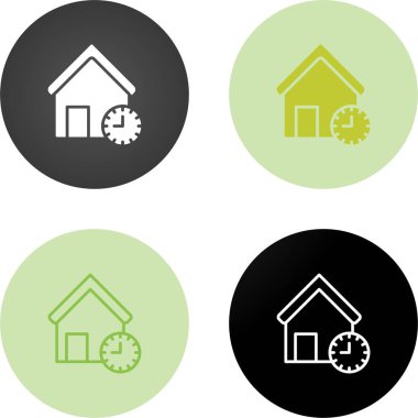 İzole edilmiş beyaz arkaplan ev simgeleri