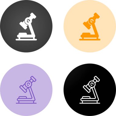 Modern mikroskop simgesinin vektör çizimi 