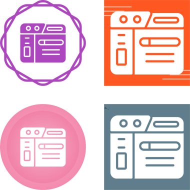 tarayıcı simgeleri ayarlandı, vektör illüstrasyonu 