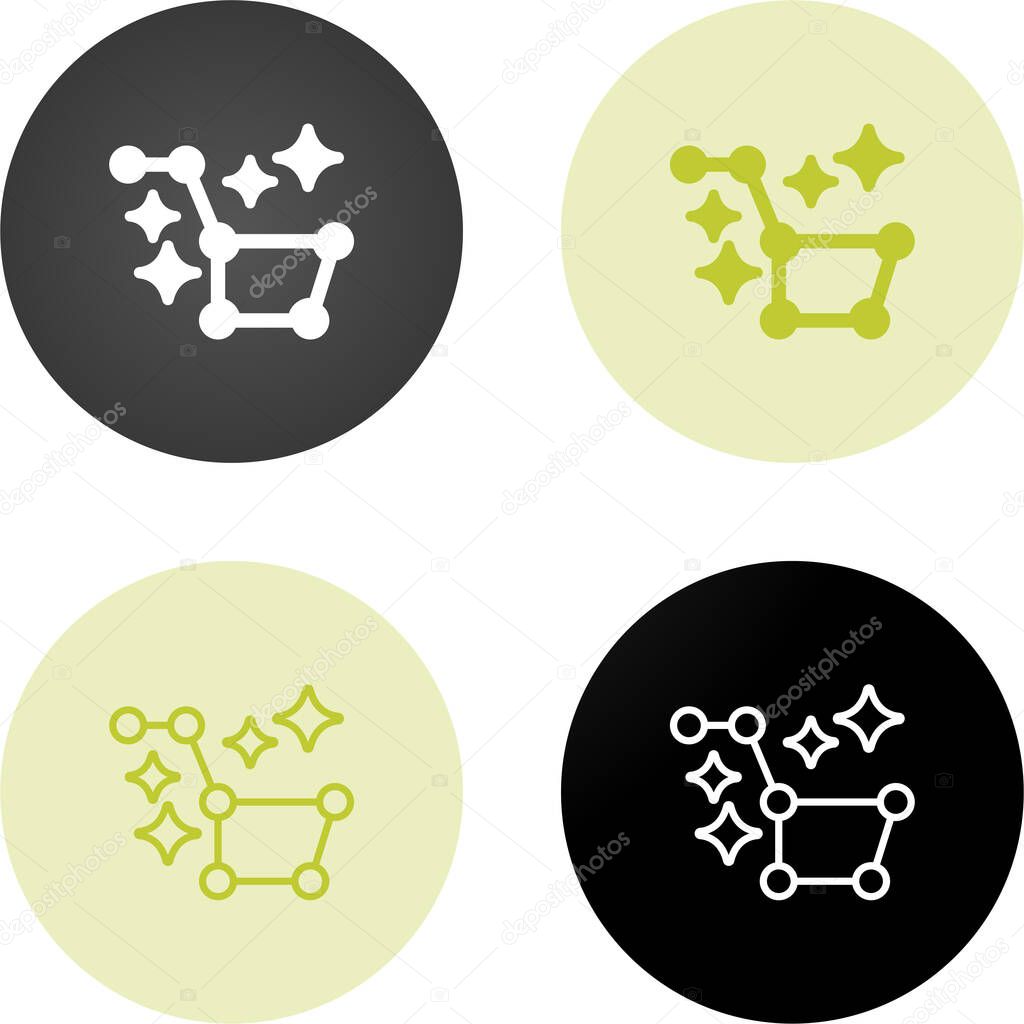 Vector illustration of the Constellation Ursa Major icon on white background