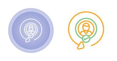 İnsan siluetine sahip vektör illüstrasyon simgeleri kümesi 