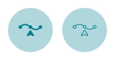 Beyaz arkaplanda izole edilmiş ok ve vektör simgeleri, vektör çizimi 